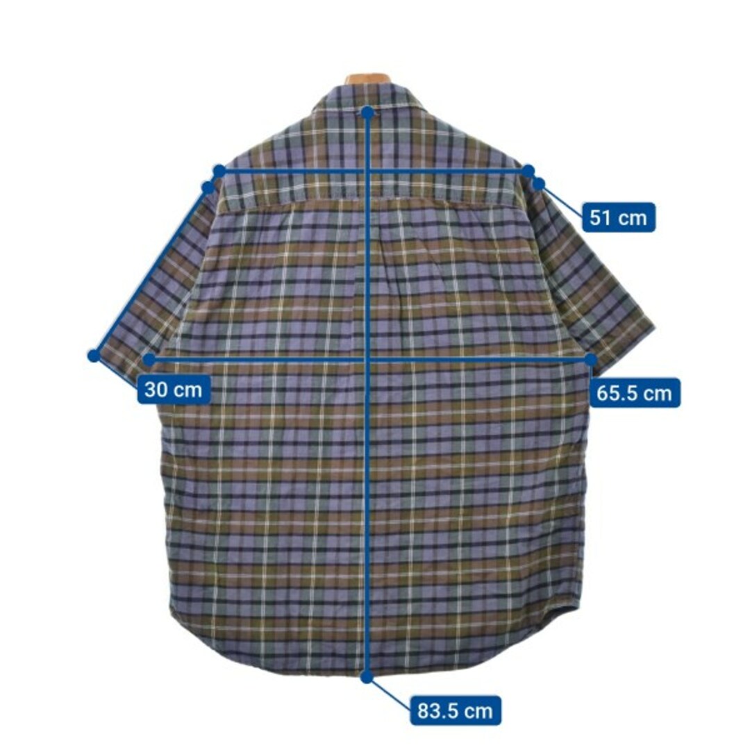 hobo(ホーボー)のhobo ホーボー カジュアルシャツ XL グレーx茶x緑等(チェック) 【古着】【中古】 メンズのトップス(シャツ)の商品写真