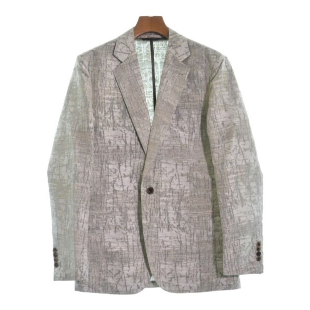 Hermes - HERMES エルメス テーラードジャケット 46(M位) グレーx白x