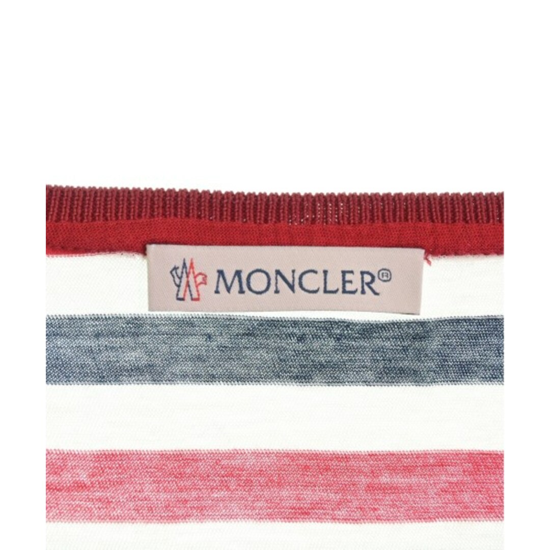 MONCLER(モンクレール)のMONCLER モンクレール Tシャツ・カットソー F 白x赤x紺(ボーダー) 【古着】【中古】 レディースのトップス(カットソー(半袖/袖なし))の商品写真