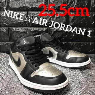 ナイキ(NIKE)のNIKE AIR JORDAN 1 LOW☆SILVER TOE☆25.5cm(スニーカー)