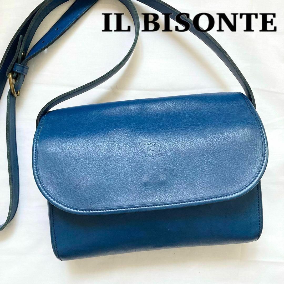 未使用に近い✨ イルビゾンテ ILBISONTE ショルダーバッグ  水色よろしくお願いします