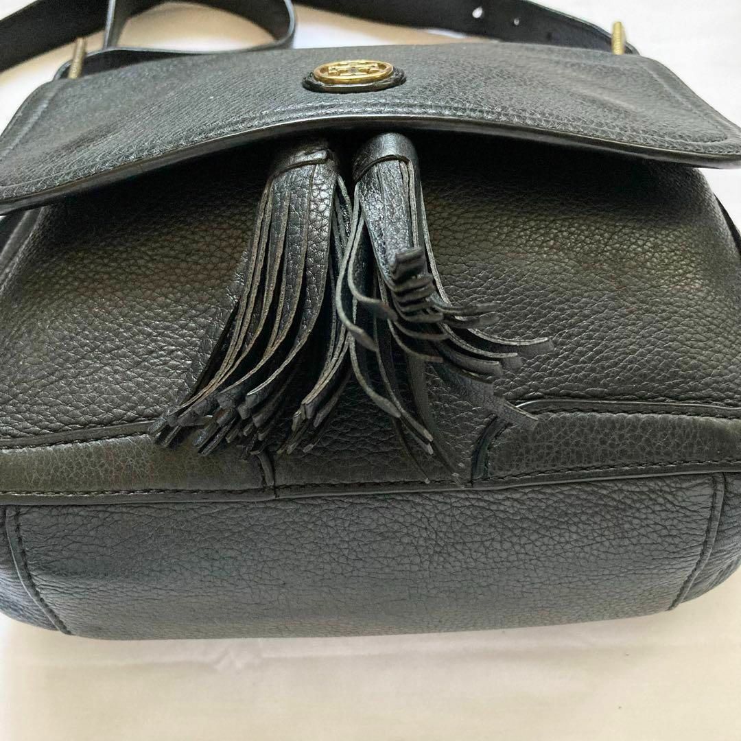 ✨極美品✨Tory Burch ショルダーバッグ ブラック レザー タッセル