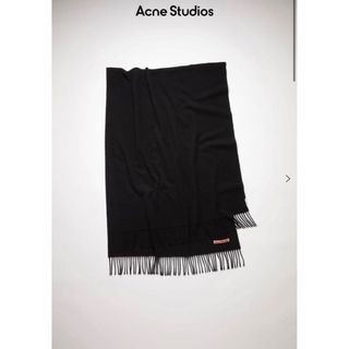 アクネストゥディオズ(Acne Studios)のAcne Studios フリンジスカーフ　ブラック(マフラー/ショール)