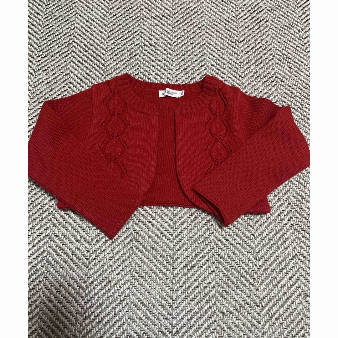 BeBe(ベベ)のBeBe ショート丈カーディガン キッズ/ベビー/マタニティのキッズ服女の子用(90cm~)(カーディガン)の商品写真