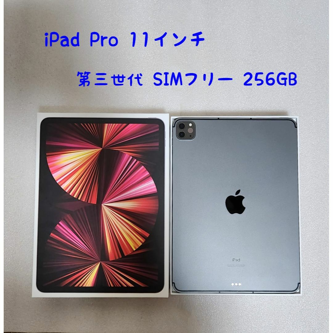 ⑦ simフリー 11インチ iPad Pro 2021 256gb 第三世代