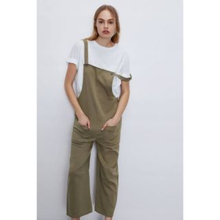 ザラ(ZARA)のZARA コットン100% サロペット(サロペット/オーバーオール)