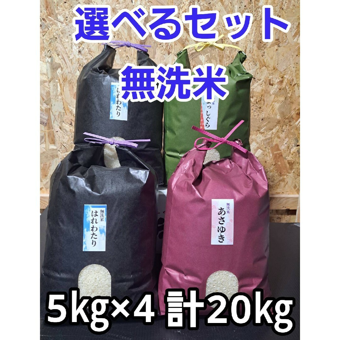 米/穀物令和5年青森県産無洗米選べるセット5kg×4