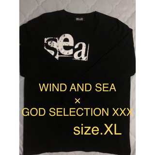 WIND AND SEA｜未使用タグ付きオリジナルカスタムTシャツ黒×黒Lサイズ