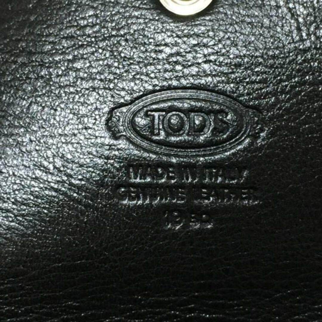 正規品TOD'Sトッズ長財布レザー本革黒ブラックセンターライン