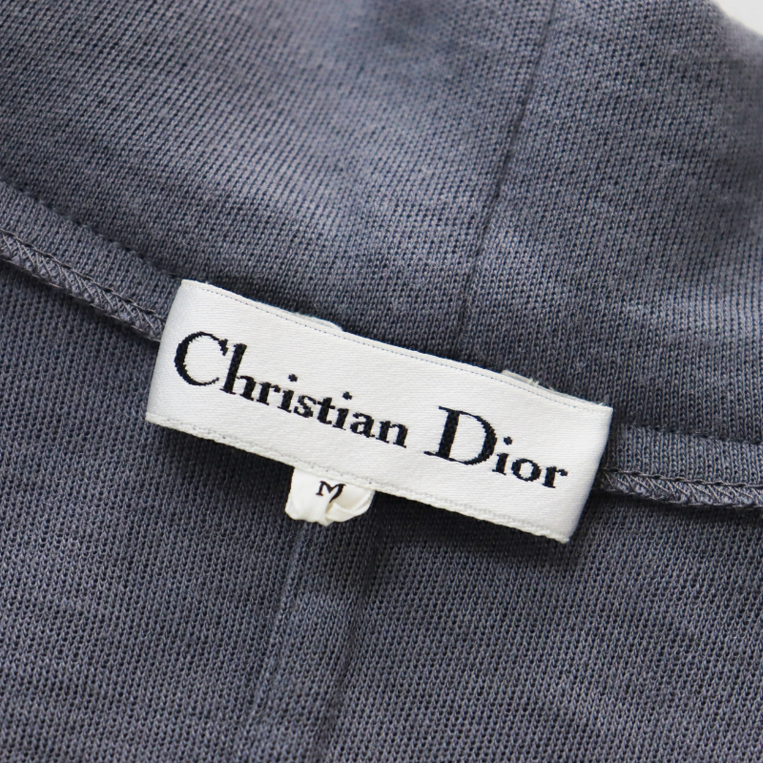 Christian Dior(クリスチャンディオール)のクリスチャンディオール Christian Dior ウール フラワー刺繍 Vネックカーディガン M/グレー トップス【2400013595414】 レディースのトップス(カーディガン)の商品写真