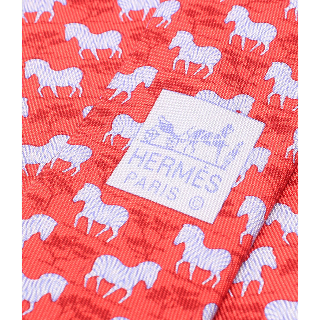 Hermes(エルメス)の美品 エルメス HERMES ネクタイ シルク100％ シマウマ柄 メンズ メンズのファッション小物(ネクタイ)の商品写真