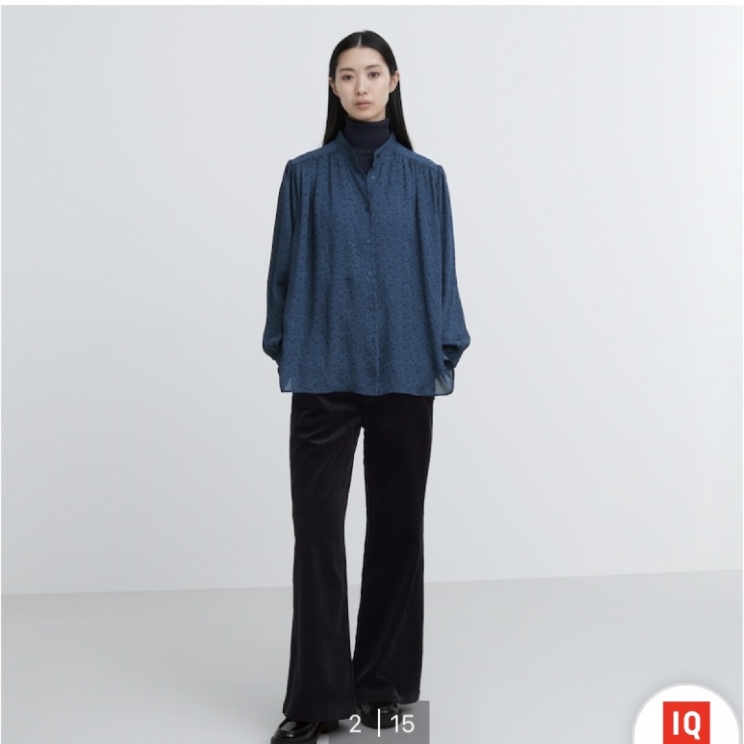 UNIQLO(ユニクロ)の送料込＊未使用 UNIQLO:C＊ボリュームスリーブプリントブラウス レディースのトップス(シャツ/ブラウス(長袖/七分))の商品写真