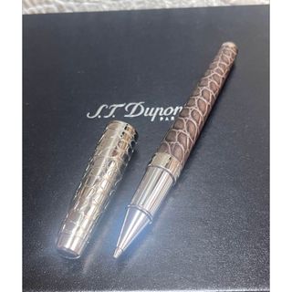 エステーデュポン(S.T. Dupont)のSTデュポン アリゲーター ボールペン＆ペンケース ワニ革クロコダイル鰐クロコ(ペン/マーカー)