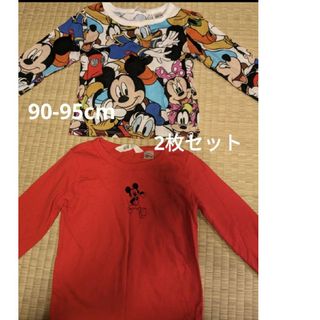 エイチアンドエム(H&M)のディズニー ミッキー Tシャツ 90-95cm 男の子 女の子 2枚セット(Tシャツ/カットソー)