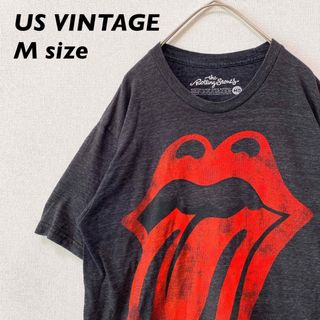 ミュージックティー(MUSIC TEE)のUS古着　半袖Tシャツ　ザローリングストーンズ　バンT ビッグプリント　男女兼用(Tシャツ/カットソー(半袖/袖なし))