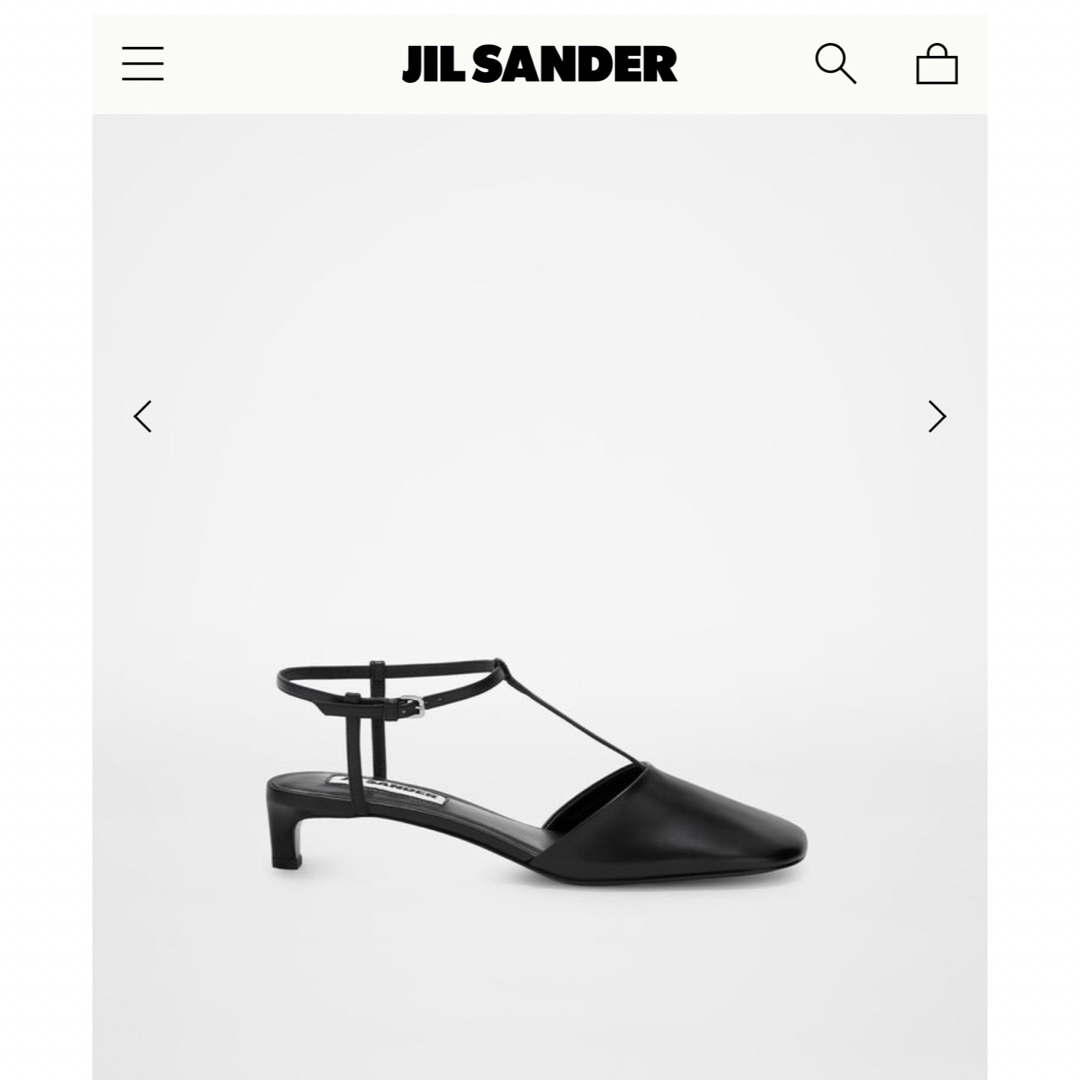 JIL SANDER 38ハイサンダル  黒　ジルサンダー靴/シューズ