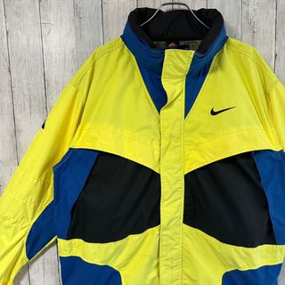 90'sNIKEナイキナイロンジャケットコーチジャケットイエロー黄xlメンズ長袖