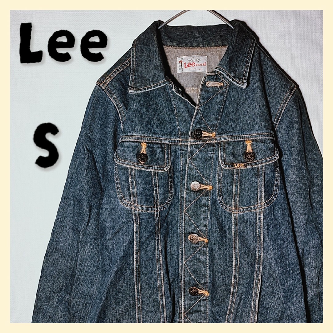 Lee(リー)のLee LADIES　デニムジャケット　Sサイズ　ブルー　ロゴ レディースのジャケット/アウター(Gジャン/デニムジャケット)の商品写真