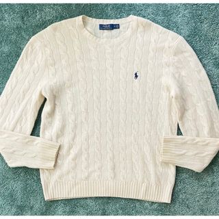 ポロラルフローレン(POLO RALPH LAUREN)のPolo Ralph Lauren 白セーター　ユニセックスサイズM (ニット/セーター)