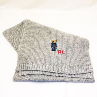 ポロラルフローレン(POLO RALPH LAUREN)の新品 ポロ ラルフローレン ベア マフラー PC1034 グレー(マフラー/ショール)