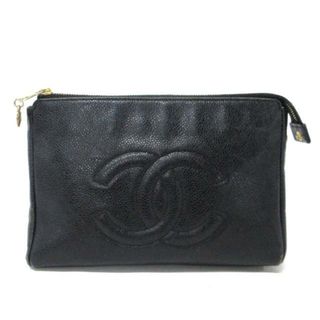 シャネル キャビアスキン ポーチ(レディース)の通販 300点以上 ... 値下げ CHANEL ブラック マトラッセ キャビアスキン 財布 収納ポーチ