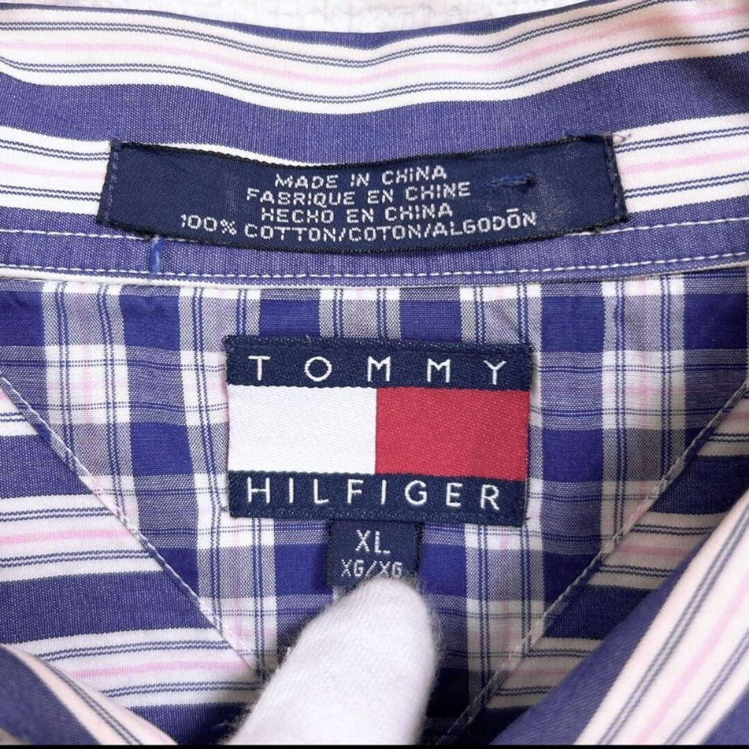 TOMMY HILFIGER(トミーヒルフィガー)のトミーヒルフィガー  Tommy Hilfiger  シャツ  ストライプ　刺繍 メンズのトップス(シャツ)の商品写真