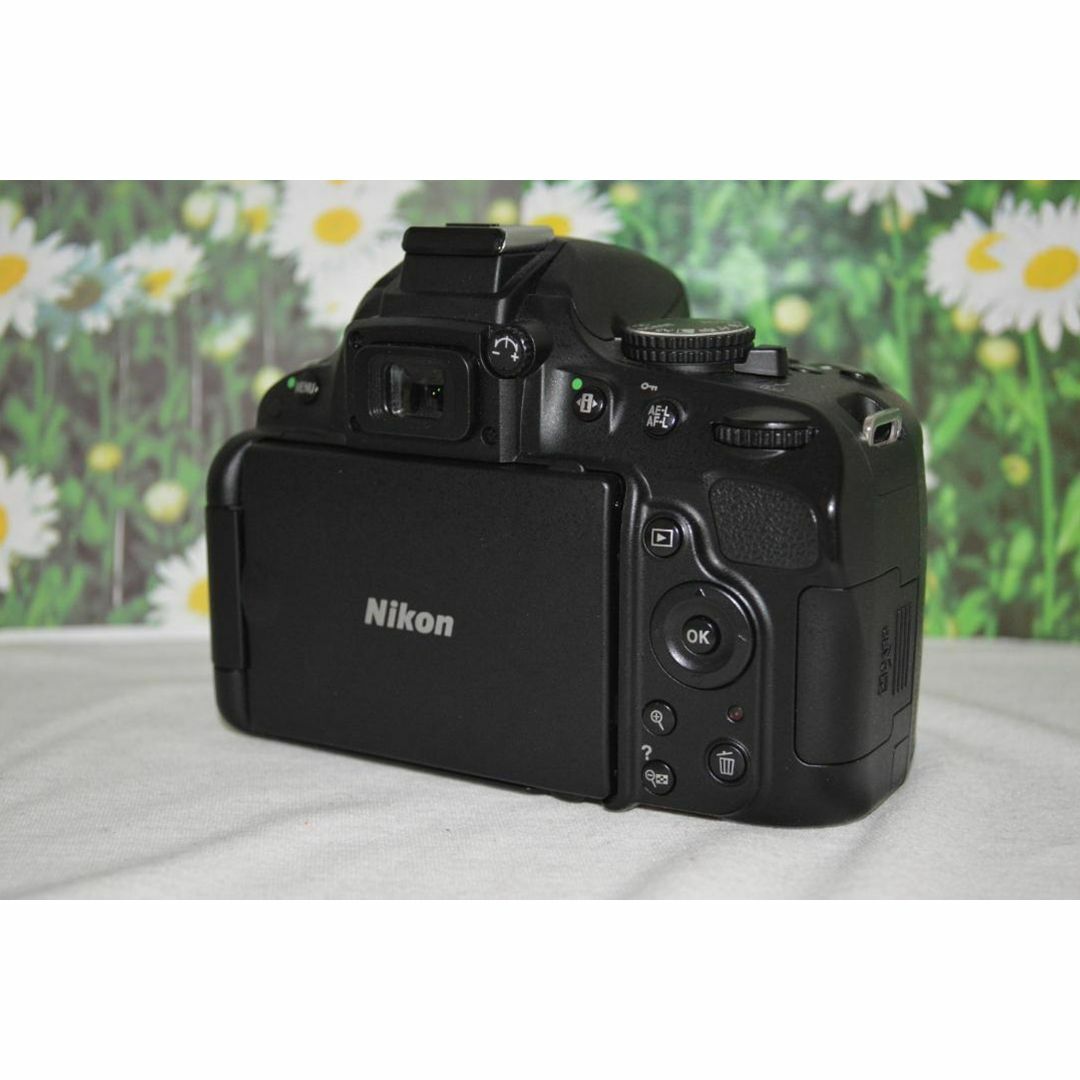 yumeカメラ美品✨スマホ転送okNikon ニコン D5100 一眼レフ ダブルレンズセット