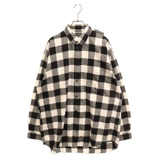 BALENCIAGA バレンシアガ Buffalo Check Padded Shirt バッファローチェック中綿入りオーバーサイズ長袖シャツ グリーン 676285