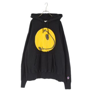 レディメイド(LADY MADE)のREADY MADE レディメイド 21AW COLLAPSED FACE Hoodie コラステッド フェイス スウェット フーディ パーカー ブラック RE‐CO‐BK‐00‐00‐145(パーカー)