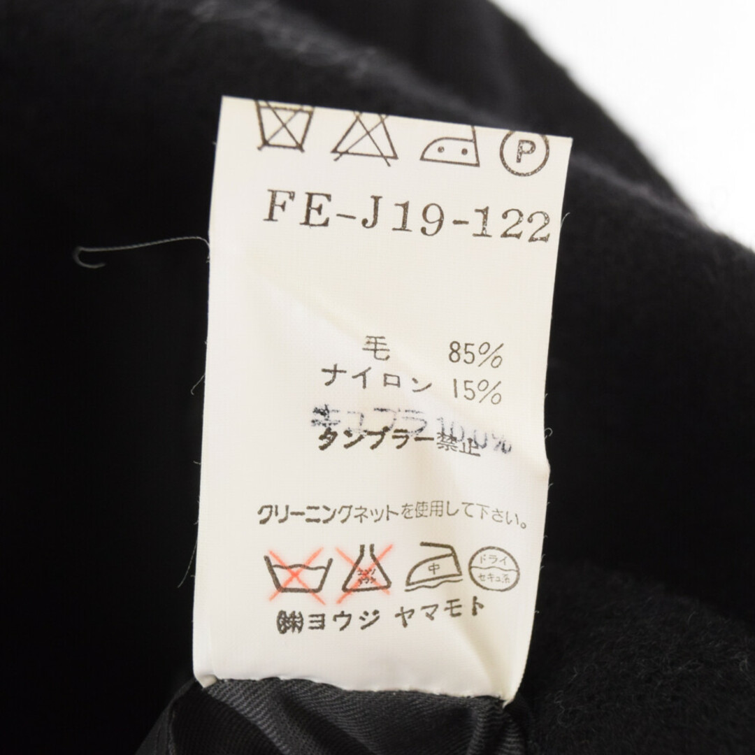 Yohji Yamamoto(ヨウジヤマモト)のYohji Yamamoto ヨウジヤマモト 95AW 鹿鳴館期 ウールメルトン ショートスリーブ 3B ジャケット レディース ブラック FE-J19-122 レディースのジャケット/アウター(その他)の商品写真