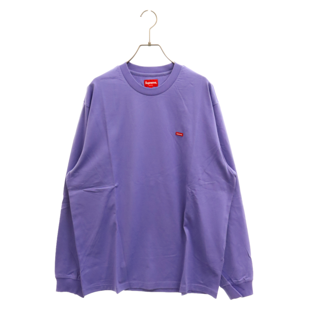 SUPREME シュプリーム Small Logo L/S Tee スモールボックスロゴ刺繍ロングスリーブ長袖Tシャツ パープル