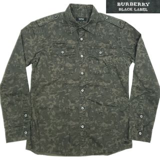 バーバリーブラックレーベル(BURBERRY BLACK LABEL)の廃番★BURBERRY BLACK LABEL★M位2迷彩柄シャツ SZJ154(シャツ)