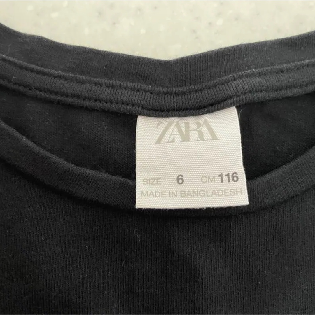 ZARA(ザラ)のZARA  ショート丈 Tシャツ 110 キッズ/ベビー/マタニティのキッズ服男の子用(90cm~)(Tシャツ/カットソー)の商品写真