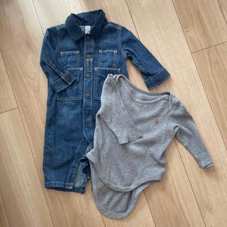 ベビーギャップ(babyGAP)のデニムロンパース(ロンパース)