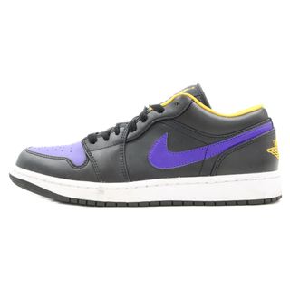 ナイキ(NIKE)のNIKE ナイキ AIR JORDAN 1 LOW 553558-075 エアジョーダン 1 ローカットスニーカー ブラック/パープル US9.5/27.5cm(スニーカー)