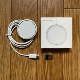 Magsafe iPhone12/13/14 ワイヤレス充電器 USB-C→A付(バッテリー/充電器)