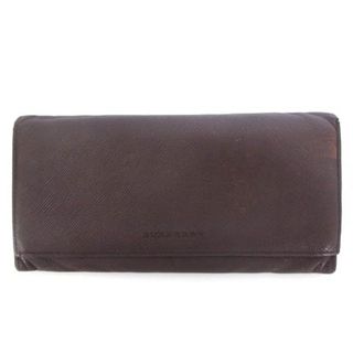 バーバリー(BURBERRY)のバーバリー BURBERRY 二つ折り 長財布 ウォレット ロゴ ブラウン 茶(長財布)