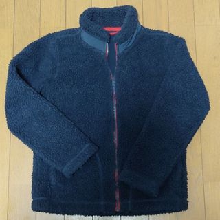 ユニクロ(UNIQLO)のユニクロ ボアジャケット 中フリース 140 紺(ジャケット/上着)