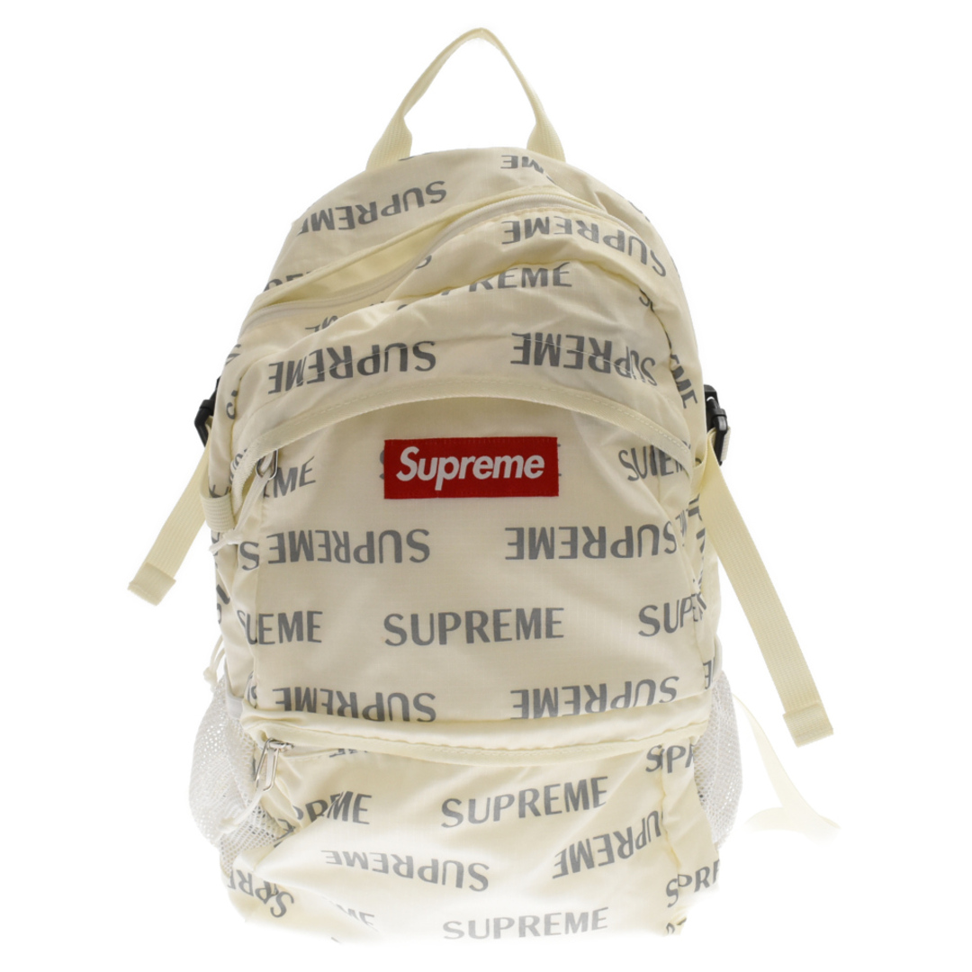 SUPREME シュプリーム 16AW 3M Reflective Repeat Backpack ボックス ロゴ リフレクティブ リピート  バックパック ホワイト | フリマアプリ ラクマ