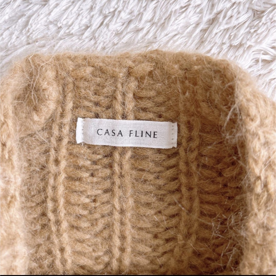 CASA FLINE(カーサフライン)の♦︎美品♦︎casa flineカ－サフライン 手編みモヘアニットプルオーバー レディースのトップス(ニット/セーター)の商品写真