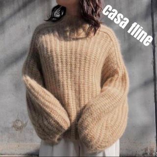 カーサフライン(CASA FLINE)の♦︎美品♦︎casa flineカ－サフライン 手編みモヘアニットプルオーバー(ニット/セーター)