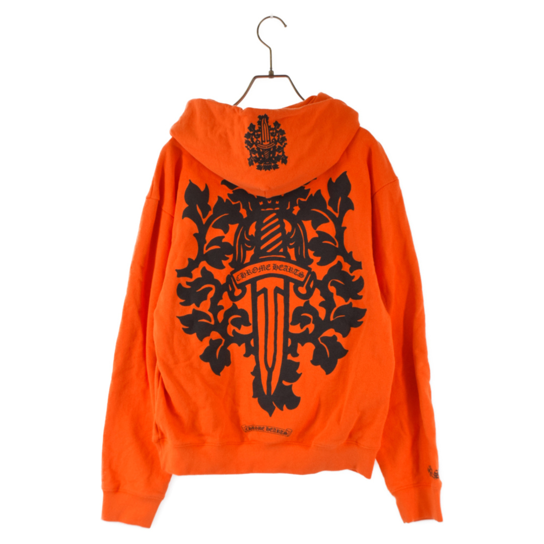 Chrome Hearts(クロムハーツ)のCHROME HEARTS クロムハーツ VINE DAGGER PULLOVER HOODIE ヴァインダガー プリントプルオーバーフーディーパーカー オレンジ メンズのトップス(パーカー)の商品写真