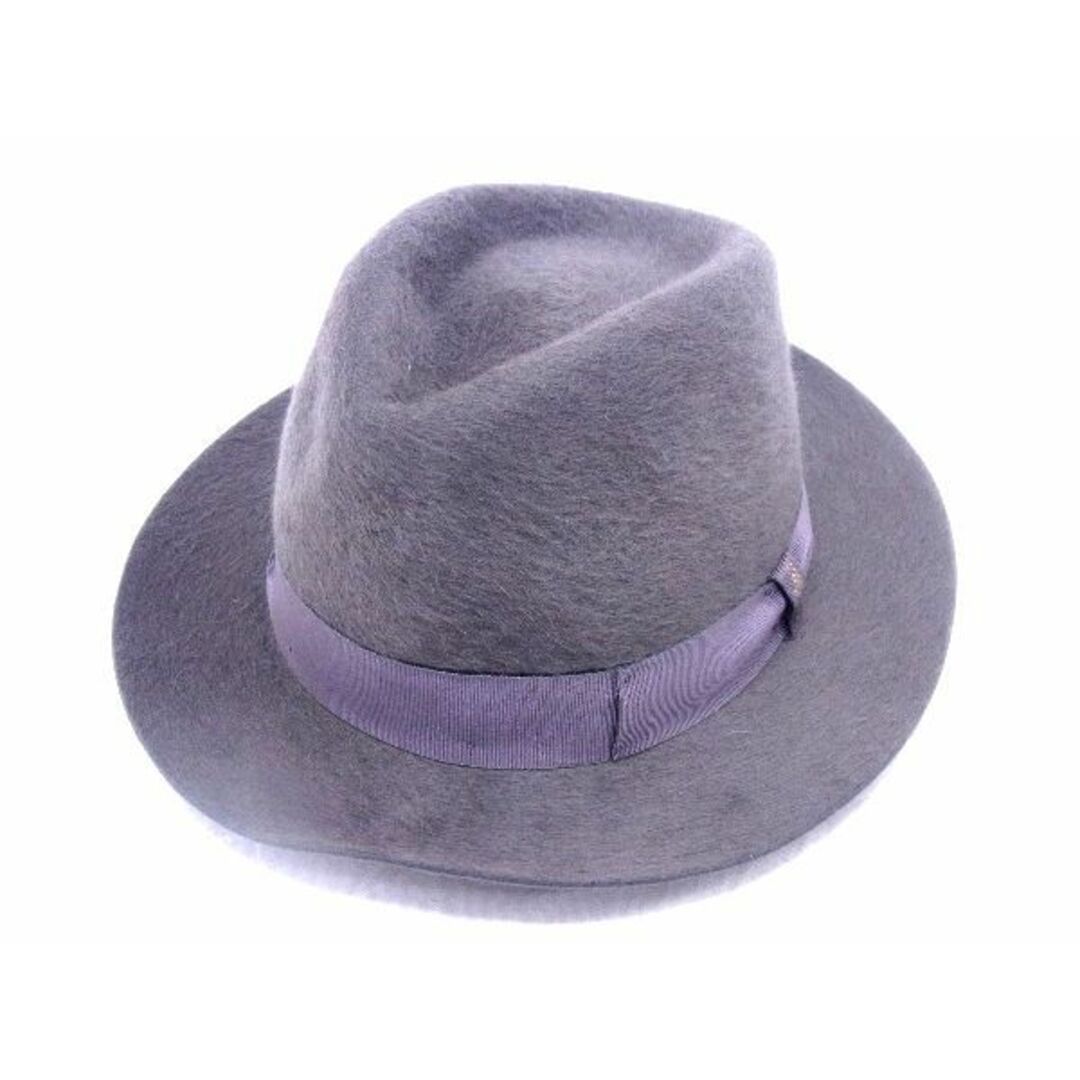 Borsalino(ボルサリーノ)の■新品同様■ BORSALINO ボルサリーノ ラビットファー  ハット 帽子 表記サイズ 58 メンズ レディース グレー系 AR5773  メンズの帽子(その他)の商品写真