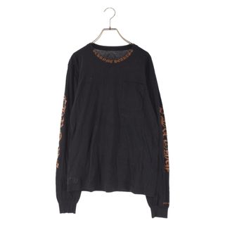 クロムハーツ(Chrome Hearts)のCHROME HEARTS クロムハーツ Neck Logo L/S Tee ネックロゴロングスリーブTシャツ 長袖カットソー ブラック/ブラウン(Tシャツ/カットソー(七分/長袖))