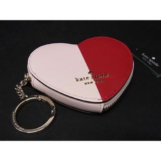 ケイトスペードニューヨーク(kate spade new york)の■新品■未使用■ kate spade ケイトスペード レザー ハート コインケース コインパース 小銭入れ レディース レッド系×ピンク系 BF3017 (財布)