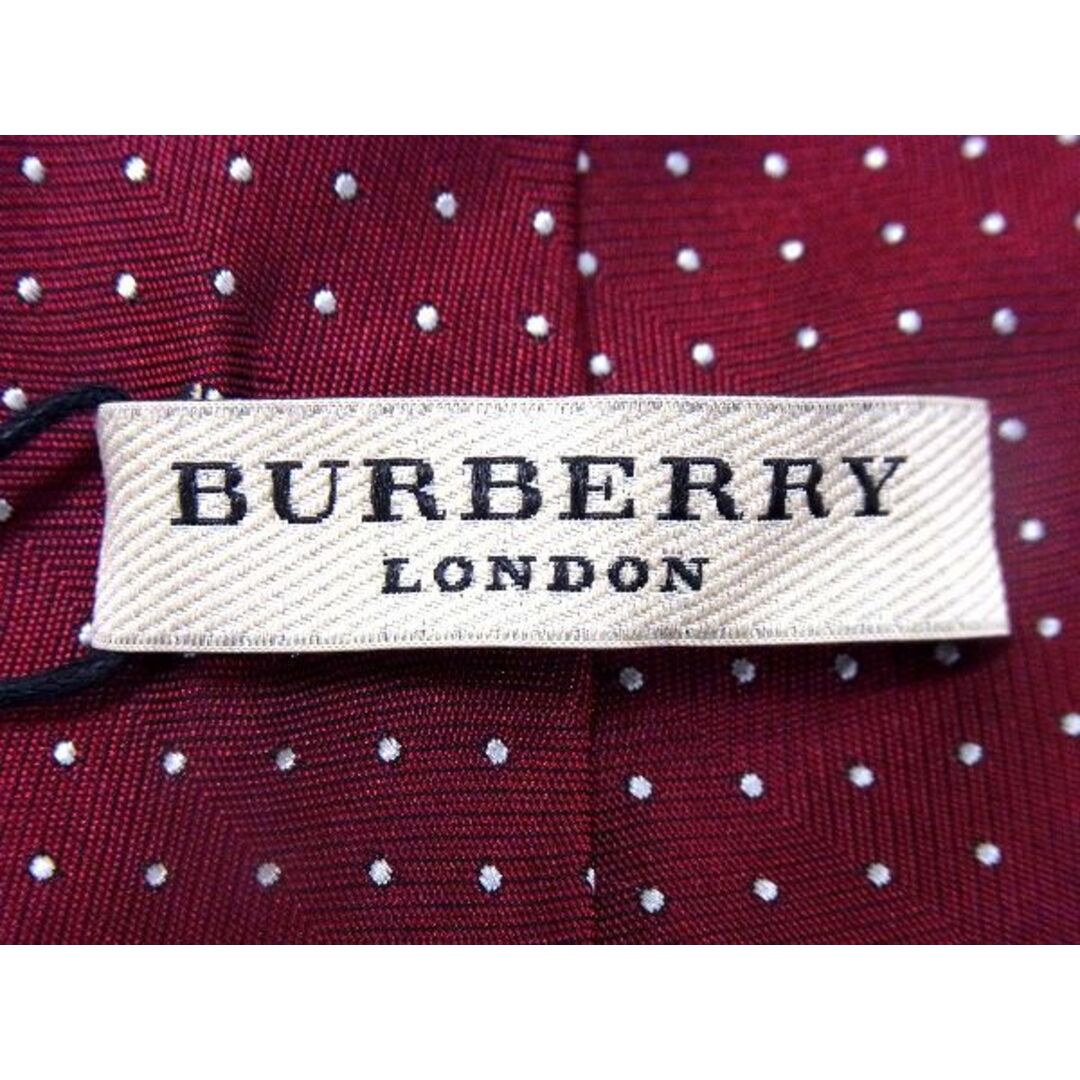 BURBERRY(バーバリー)の■新品■未使用■ BURBERRY バーバリー シルク100%  ドット柄 ネクタイ ビジネス 紳士 メンズ ボルドー系×ホワイト系 DA4667  メンズのファッション小物(ネクタイ)の商品写真