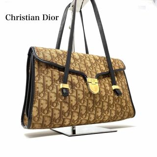 Christian Dior クリスチャンディオール トロッター ブラウン 茶 ゴールド金具 PVC ショルダーバッグ 斜め掛け レディース 403380