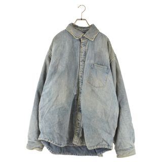 バレンシアガ(Balenciaga)のBALENCIAGA バレンシアガ 22AW Japanese Indigo Padded Shirt ジャパニーズ インディゴ パッディドシャツジャケット インディゴ 719305 TNW55(フライトジャケット)