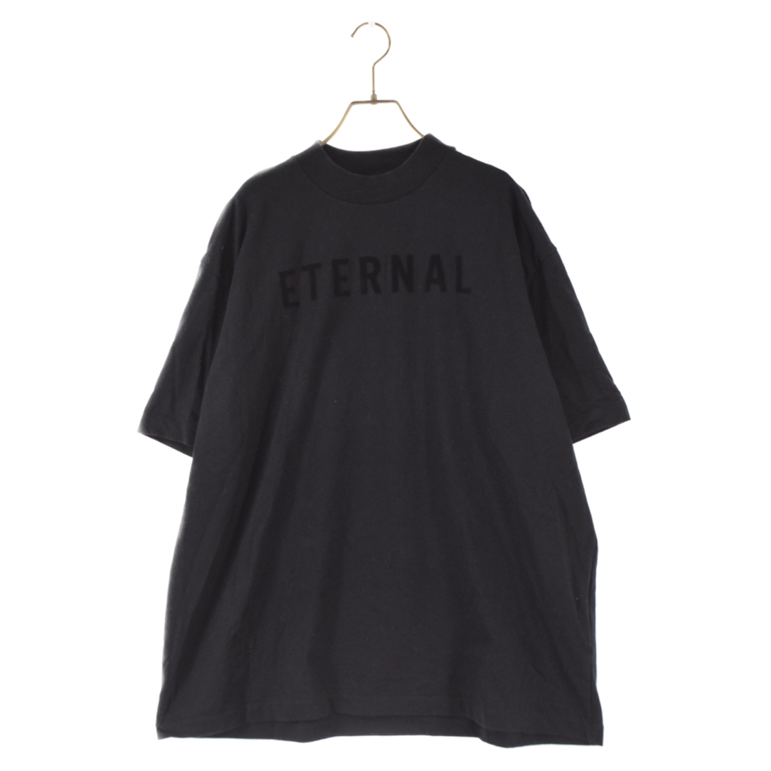 725センチ身幅FEAR OF GOD フィアオブゴッド ETERNALラバーロゴ 半袖Tシャツ カットソー ブラック FGE50002 M