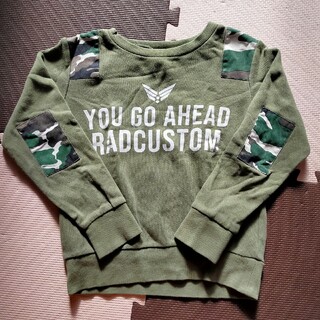 ラッドカスタム(RAD CUSTOM)のRAD　CUSTOM　べべ　トレーナー　長袖　カーキ　120(Tシャツ/カットソー)